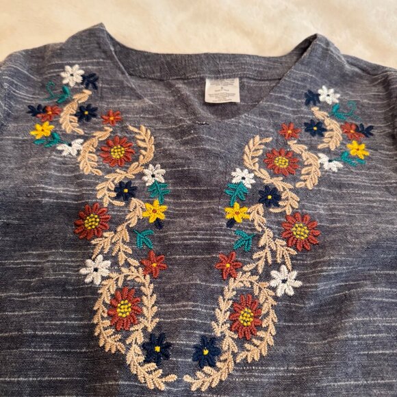 Cracker Barrel Old Country Store Linen Blend Top Size S - Picture 3 of 11